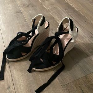 Jcrew black espadrilles